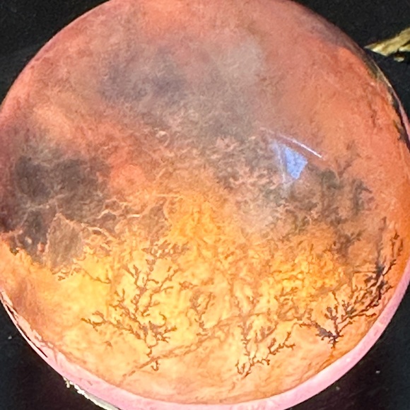 Purple and yellow dendritic fluorite sphere.  Rare and beautiful. - Picture 8 of 9